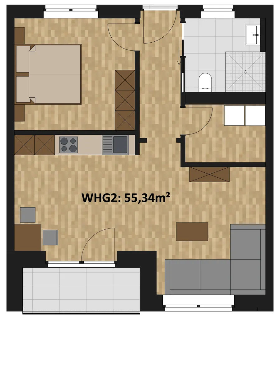 Grundriss Whg. 2